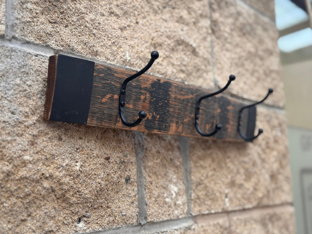 Barrel Stave Coat Hooks