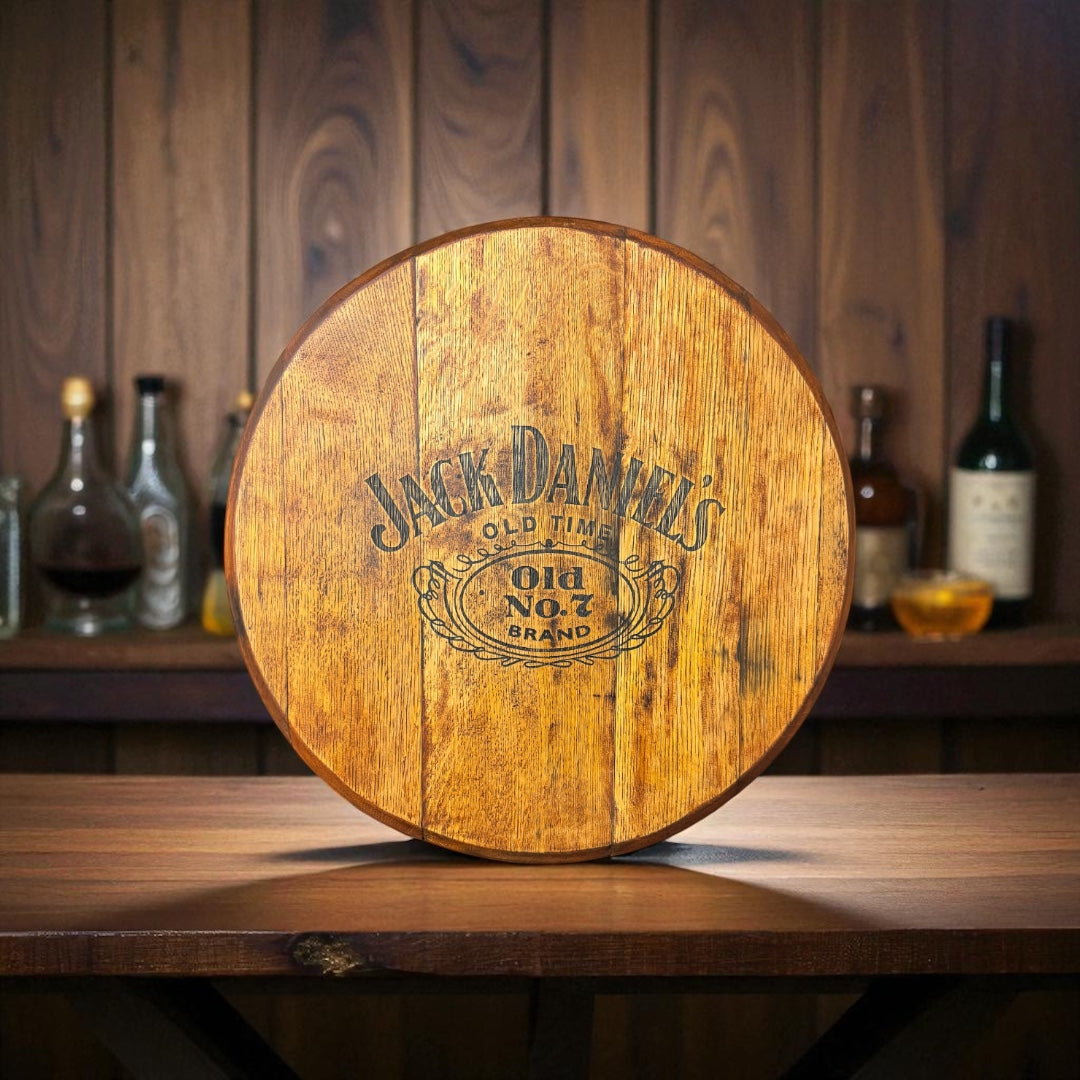 Oak Whiskey Barrel Lid Wall Sign